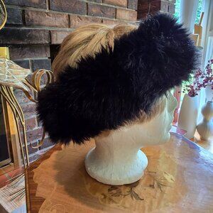 Linda Lundstrom - Faux Fur Winter Headband in Black